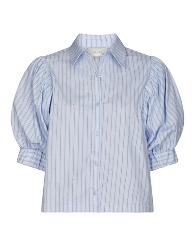 Neo Noir - Etta Stripe Stone Skjorte - Light Blue